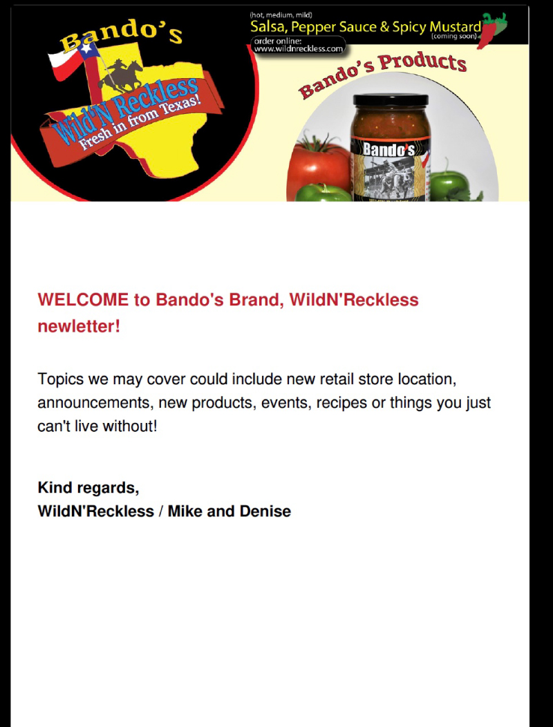 Bando's Brand, WildN'Reckless